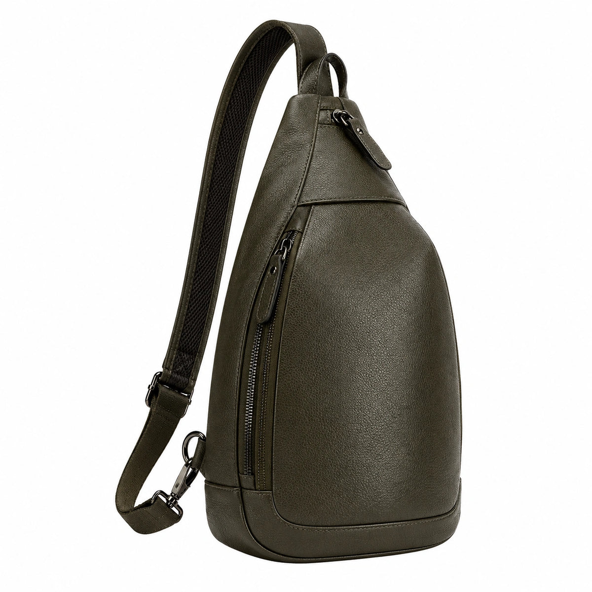 Bandolera Unisex Verde Oliva con Cremallera