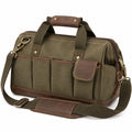 Bolsa de Herramientas Verde y Marrón con Bandolera Ajustable