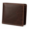 Cartera Billetera Plegable Marrón Oscuro para Hombre