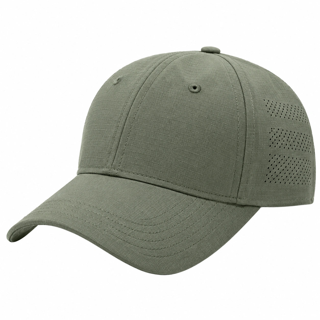 Gorra Verde Oliva con Ventilación y Visera Curva Ajustable