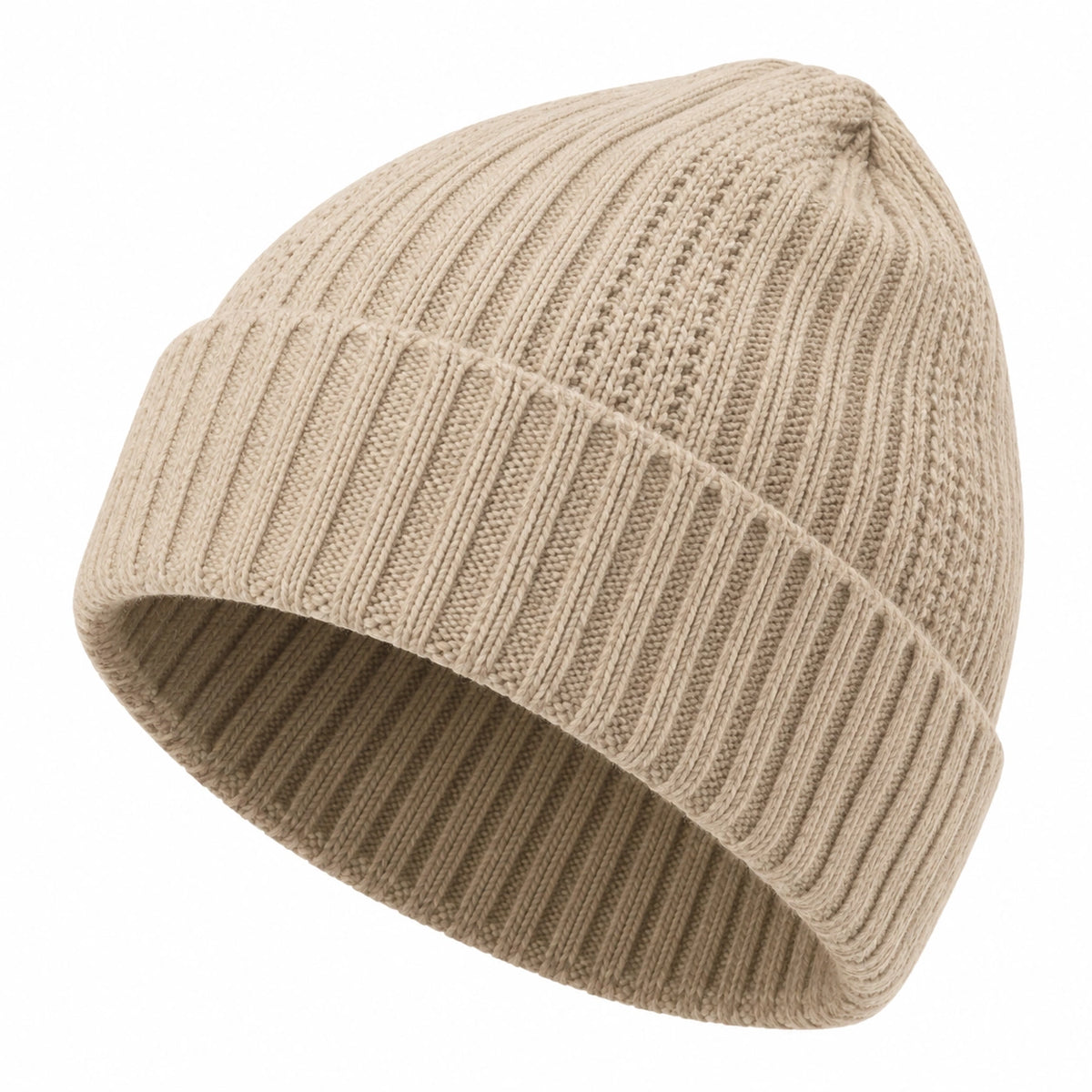 Gorro Acanalado Beige Unisex
