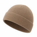 Gorro de Punto Color Beige para Invierno, Tamaño Único
