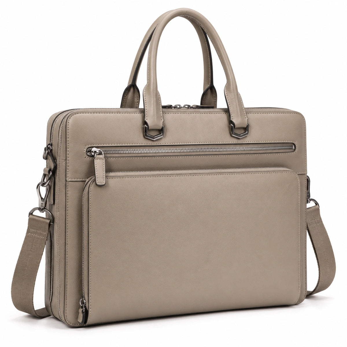 Maletín Ejecutivo de Hombro Beige para Portátil de 15 Pulgadas