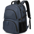 Mochila azul impermeable para portátil con puerto USB 25L