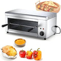 Gewerblicher Elektrogrill, 2000 W, Silber, Salamandergrill mit Leistung, thermostatgesteuerter mit Verstellbarer Höhe