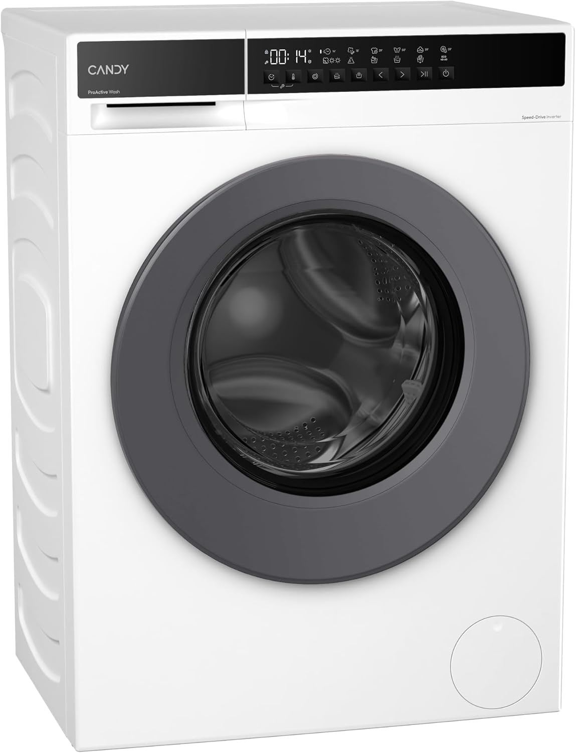 CANDY Waschtrockner, 8 kg, 5 kg, Weiss, EWY485SG8S ProActive Wash, Waschen/ Trocknen, 1400 U/min, mit schwarzer Tür