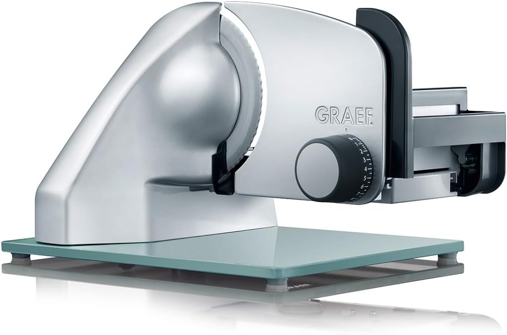 GRAEF. Schlitten, 170 mm, 20 mm, 170 W, Silber, Classic C20 - Elektrischer Allesschneider, Made in Germany, Vollmetall