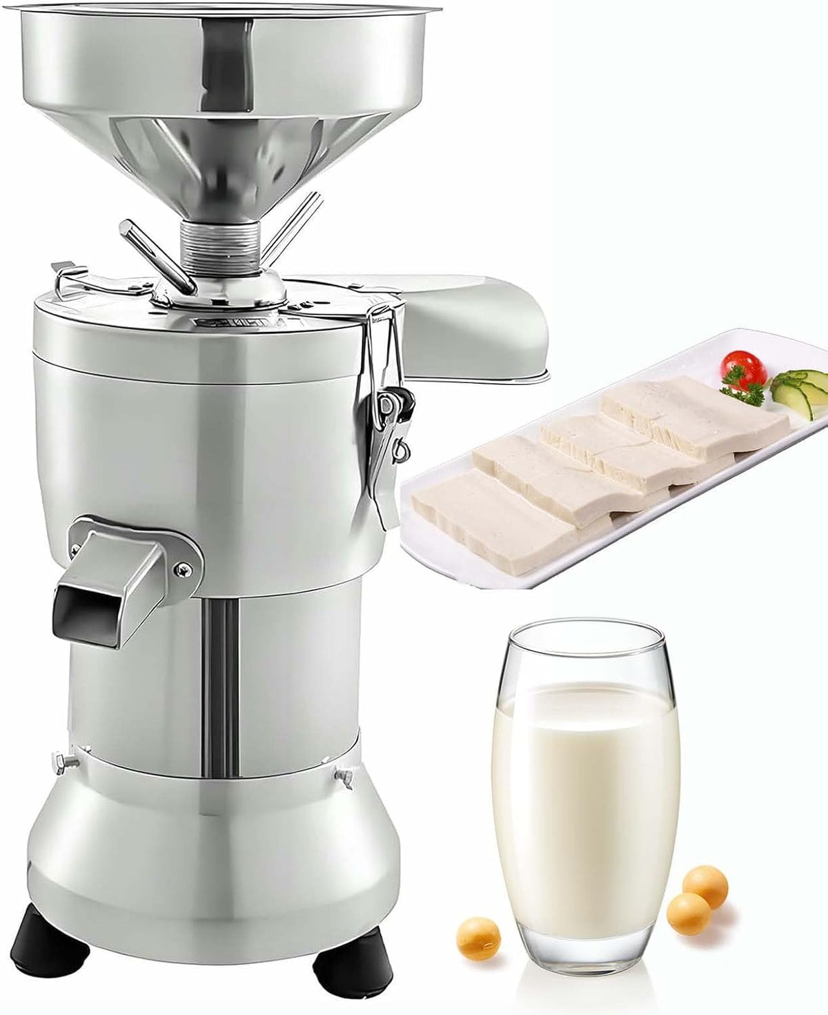 Tofu Küche, Kochen & Backen, 1100 W, 25 kg, Silber, Puddingmaschine, Automatischer Sojamilchbereiter mit Schlackentrennung