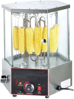 Automatischer Elektrische Röster, Grau, Spiessgrill mit Temperaturregelung, Fleisch, Hühnerflügel und Beine