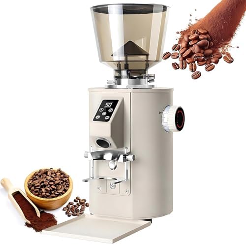 Flat Kaffeemaschine, 0,5 kg, Schwarz/Silber, Burr Kaffeemühle, Trichter, Dual-Dosiermodus, 9 Mahlgradeinstellungen