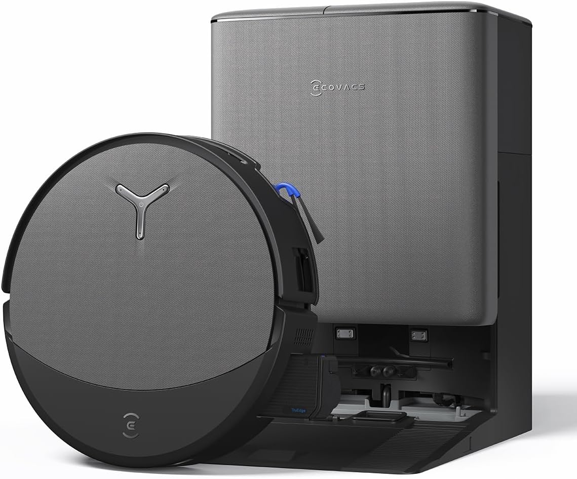 ECOVACS Saugroboter, Schwarz, DEEBOT T90 PRO OMNI Roboter-Staubsauger mit Wischmopp, 30.000 Pa Strahlsaugung, PowerBoost-Laden