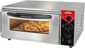 crosson Pizzaofen, 3000 W, 50CM, Silber, Kommerzieller Backofen mit 50 * Schamottstein, Elektrischer aus Edelstahl Temperatur bis 350℃