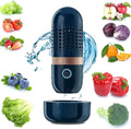 Samnuerly Waschmaschine, Weiss, Obst- und Gemüsewaschmaschine, kabellose Obst- und Gemüsereinigungsmaschine, Mini-Reinigungsgerät für den Haushalt