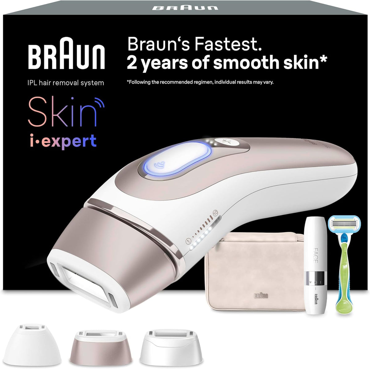 Braun Systeme, Braun, Smart IPL Geräte Haarentfernung Skin i·expert 7, PL7249, Rosegold, Alternative Laser Haarentfernung