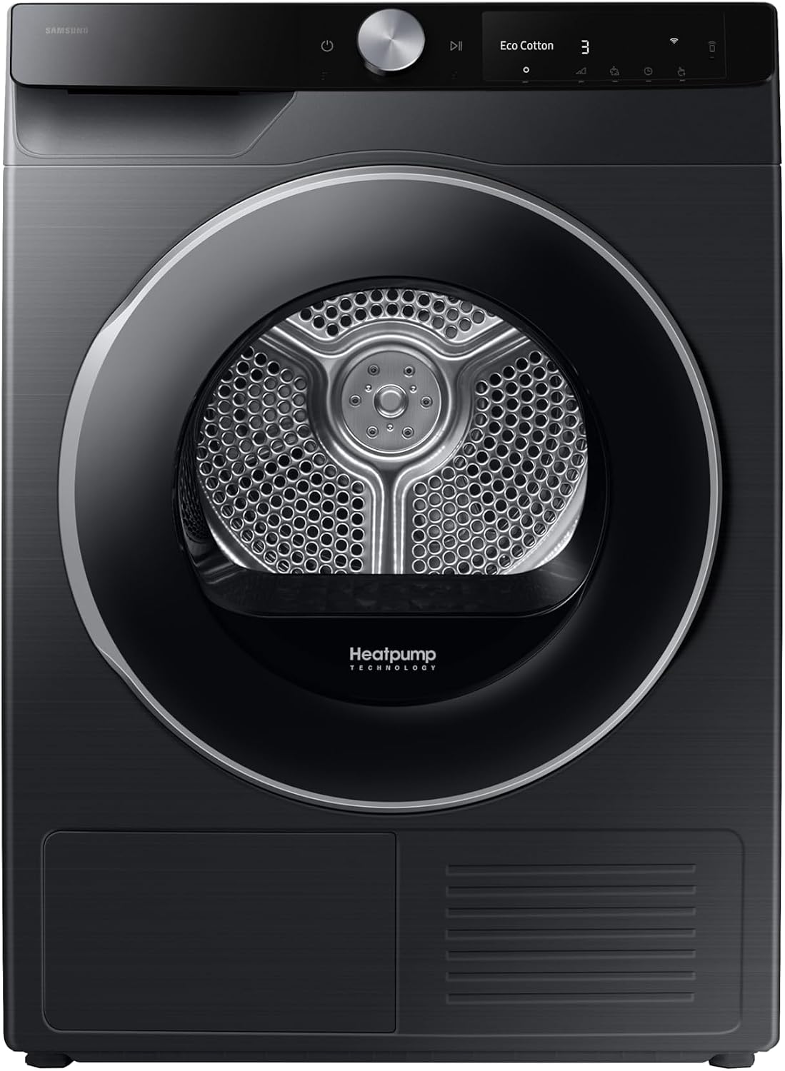 Samsung Wärmepumpentrockner, 9 kg, 60 L, Weiss, Wäschetrockner AI Control DV90DG6845LB/U3, WLAN, QuickDrive, AI Dry