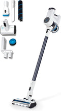 hoogo Stabstaubsauger, Schwarz, Akku Staubsauger S4 2in1