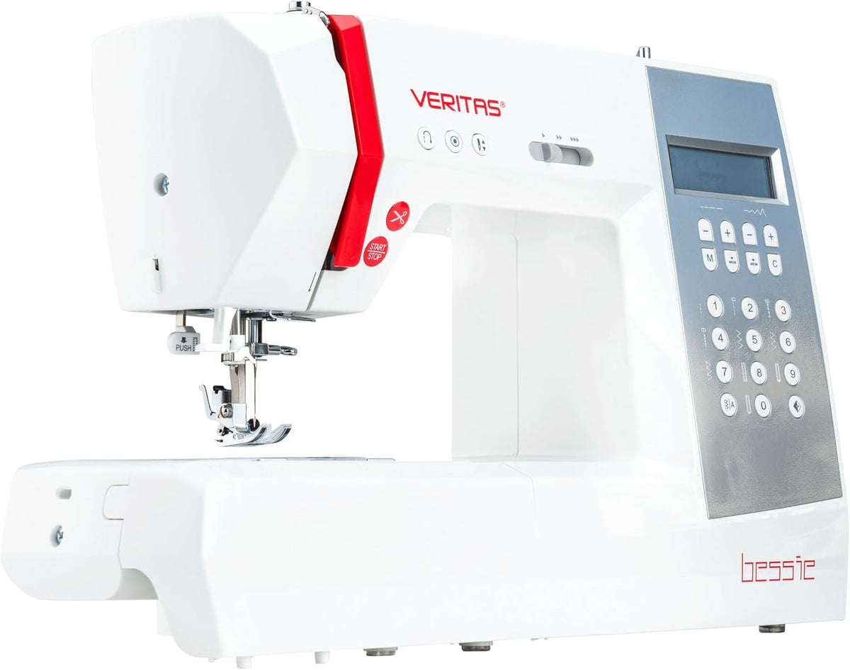VERITAS Overlock-Nähmaschinen, Weiss, Nähmaschine Bessie I Computer-Nähmaschine I 196 Programme
