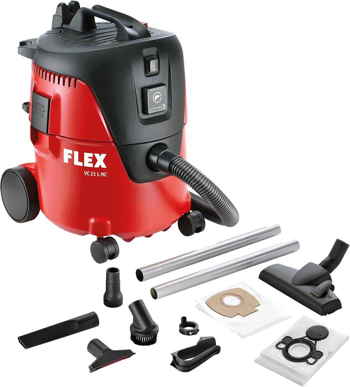 FLEX Elektrowerkzeug, Schwarz, Industriesauger VC21 L MC 409979 + 5x Filtersack