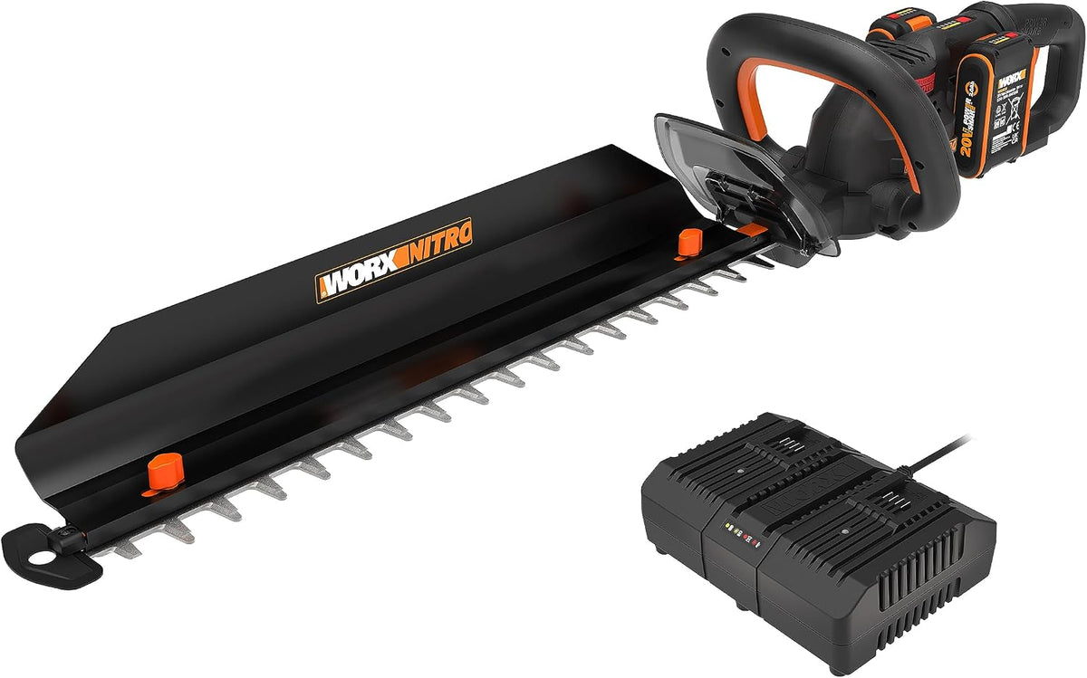 WORX Heckenschere, 40 V, Schwarz, Nitro WG286E.1, Akku-, Brushless, PowerShare