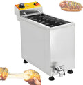 OzcNykt Heissluftfritteuse, 25 l, 3 kW, Silber, Gewerbliche Corn-Dog-Fritteuse aus Edelstahl, Fassungsvermögen, Leistung
