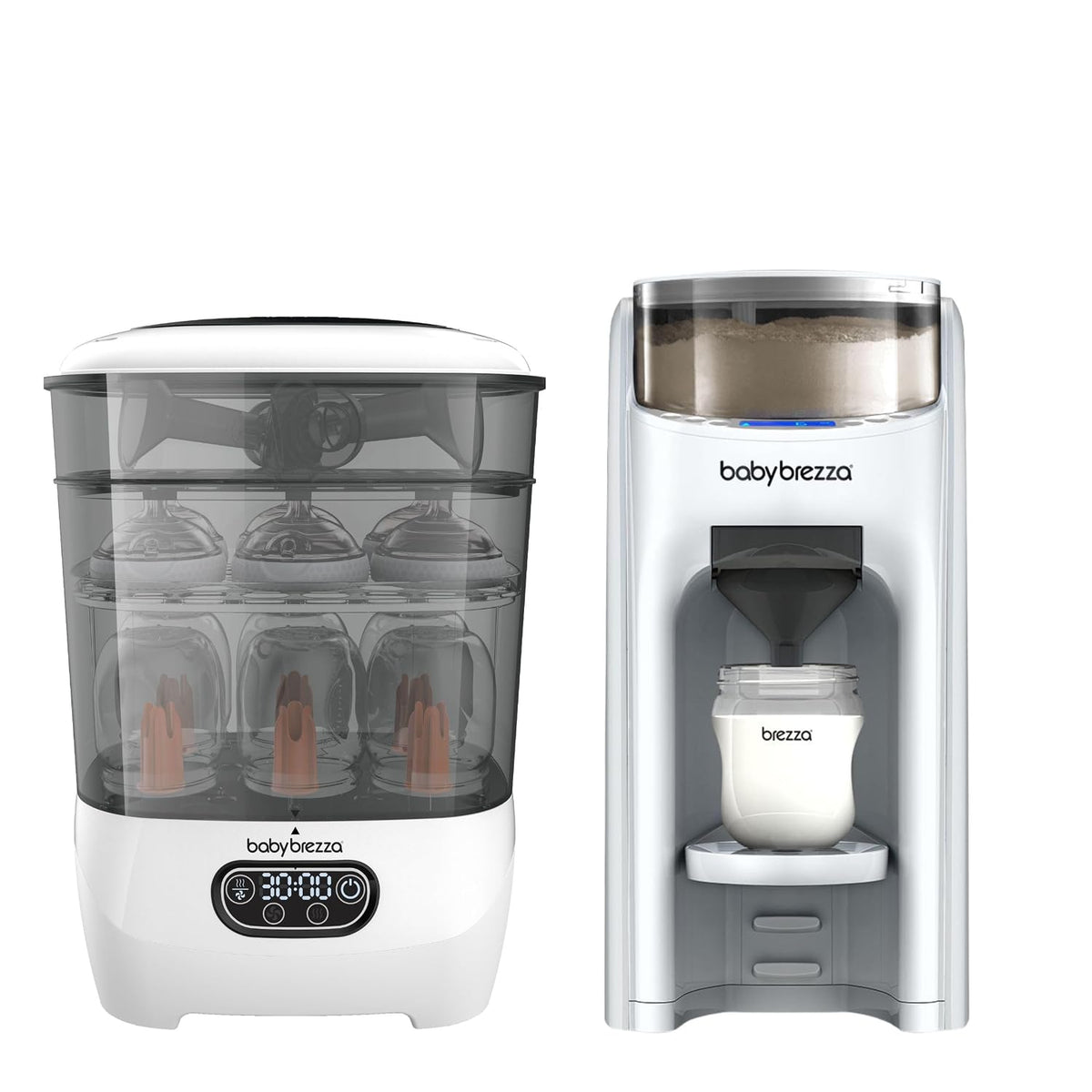Baby Brezza Sterilisatoren, Grau, Sterilizer Dryer & Formula Pro Advanced Bundle, Komfortables All-in-One Set für automatische