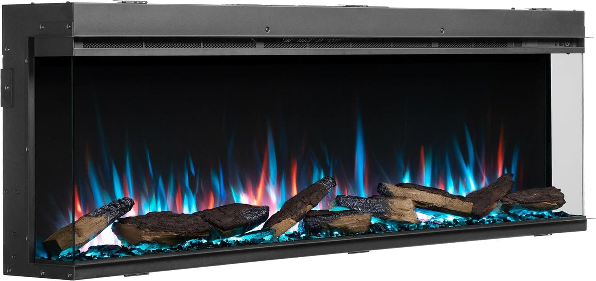 BALDERIA Elektrokamin, Schwarz, Athena 60 Wandkamin und Einbau