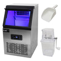 KuKoo Eiswürfelmaschine, 300 W., 40 kg, Edelstahl, Silber, Kommerzielle, Produktivität /24 h, kommerzielle für die Küche