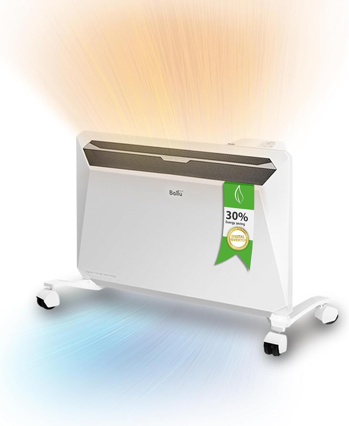 Mi-Heat Heizkörper, 2200 W, Weiss, Ballu Rapid Konvektor Heizer mit - bis zu 30% Energie, Wochenprogramm, ErP Konform