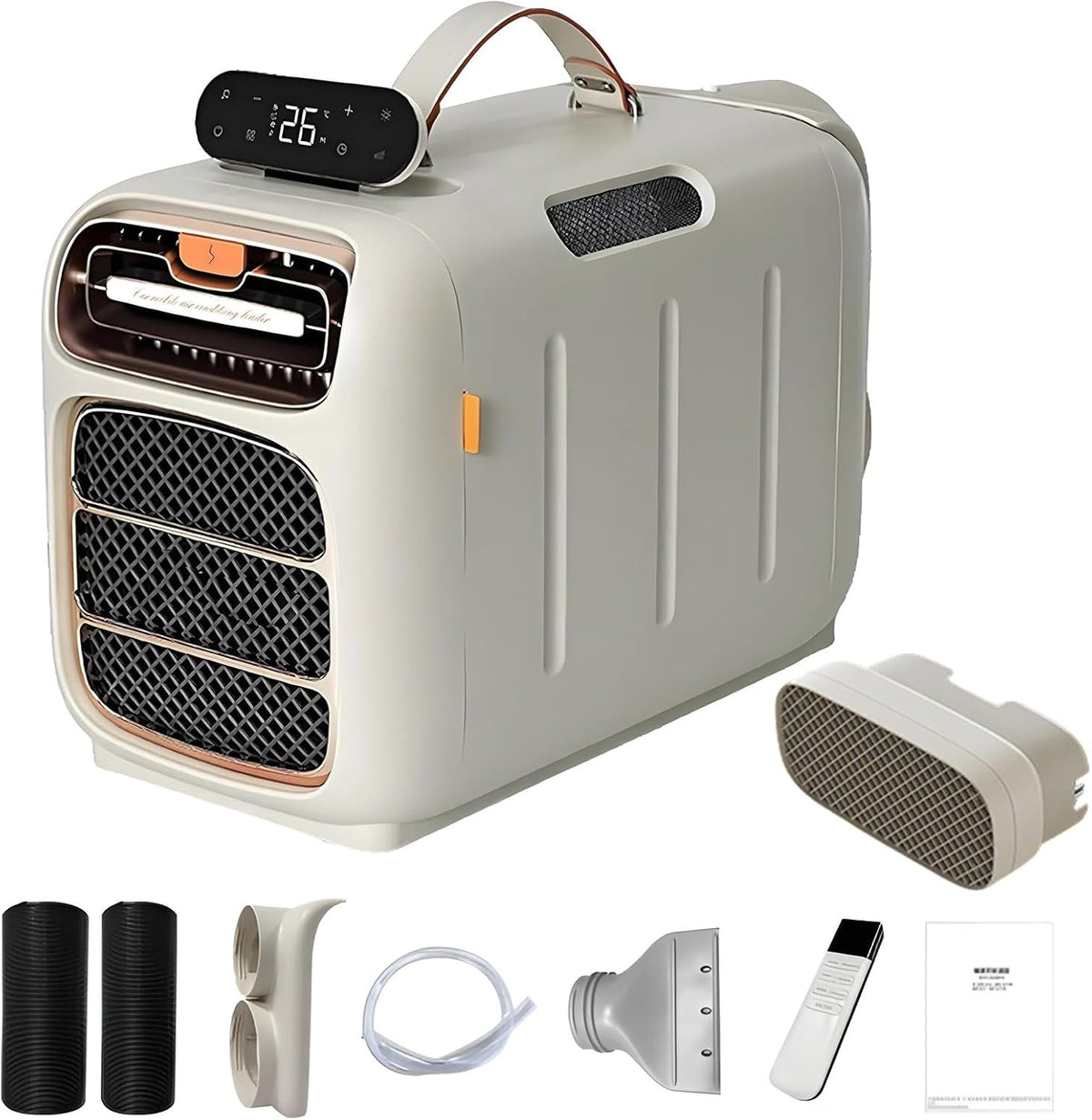 JXUANMM Mobiles Klimagerät, 49 x 26,5 x 33,5 cm, Weiss, Tragbare Camping Klimaanlage, Outdoor Klimaanlageneinheit für Zelt und Wohnmobil