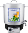 Bielmeier Braukessel, 2000 W, 4 Zoll, 29 L, Silber, Maischekessel Edelstahl mit 3/ Auslaufhahn