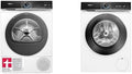 SIEMENS Wärmepumpentrockner, 9 kg, Weiss, iQ700 Set: + Waschmaschine 1400 UpM, Home Connect, Antiflecken-System