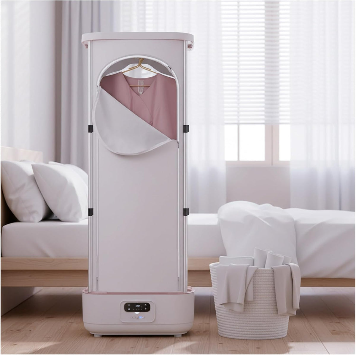 LADECNERHT Dampfglätter, 900w, Grau, Dampftrockner Vertikales Dampfbügeleisen, Automatische Bügelmaschine, Tragbare Dampftrocknungs-Smart-Maschine