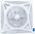 AQHZB Deckenventilator, 60 x 60 cm, Weiss, Integrierter, integrierter intelligenter Fernlüftungsventilator, Haushalts-/gewerblicher