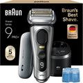 Braun Folienrasierer, Braun/Silber, Series 9 Pro+ Rasierer Herren, Elektrorasierer mit 5 Pro Rasierelementen, Langhaarschneider & Reinigungsstation
