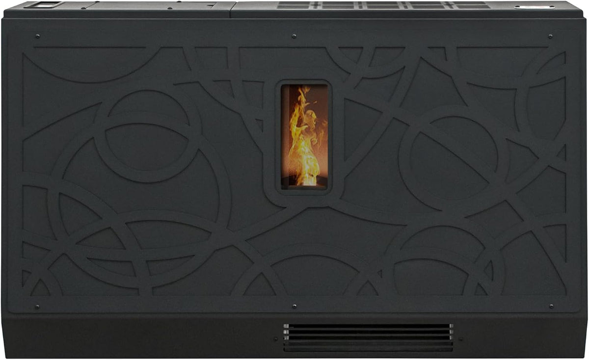 STUFE A PELLET ITALIA Öfen, 7 KW, Schwarz, Super Slim WiFi