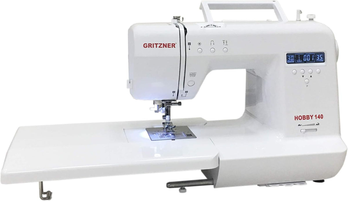 Gritzner Einfache Nähmaschinen, Grau, Hobby 140 - Computernähmaschine mit 140 Sticharten