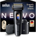 Braun Folienrasierer, Braun/Schwarz, NEVO Rasierer Herren Elektrisch, NEVO11015C, Schwarz, Elektrorasierer mit AeroTouch-Technologie für Eine Sanfte