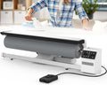 DDZJTPP Dampfglätter, 2950 W, 90 cm, Grau, Kommerzielle Trommelbügelmaschine, Rotationsdampfbügelmaschine für Hotelkleidung