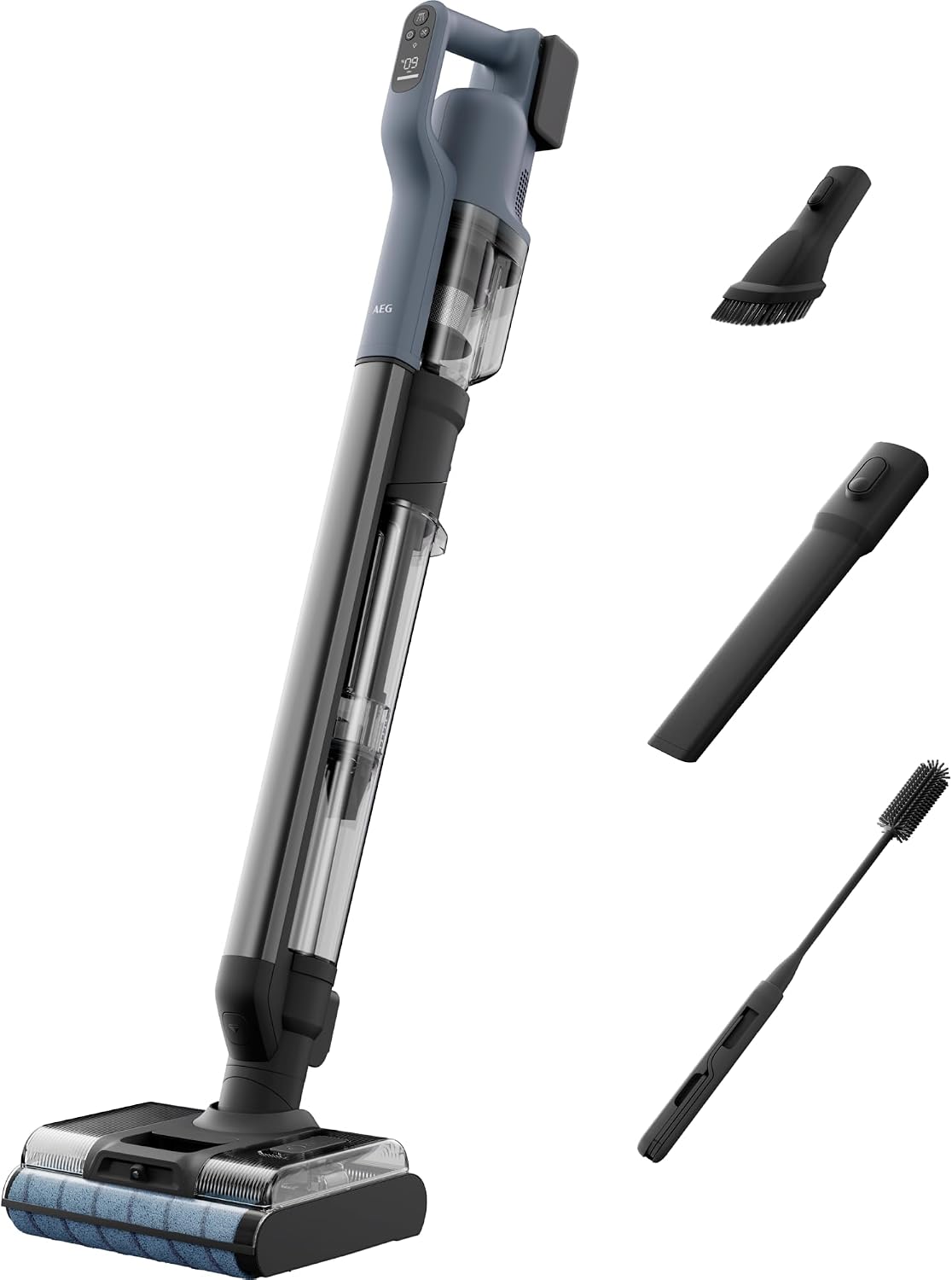 AEG Staubsauger, Blau, 2-in-1 Nass- und Trocken Akku, Wischfunktion, Wet&Dry, kabellos, Hartboden, Selbstreinigung