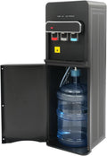 Tubisku Kühler & Wasserspender, 550 W, Schwarz, Elektrischer Wasserspender Standgerät mit Bodenbeladung, Kindersicherung