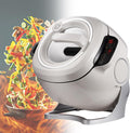 JYHHGDS Knet- & Rührmaschinen, 2000 W, 220 V, Grau, Kommerzielle automatische Frittiermaschine, automatischer Pfannenrührtopf