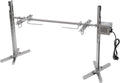 MIIWWOWO Elektrogrill, 20 W, 220 V, Rostfreier Stahl, Silber, Elektrischer Drehspiess Edelstahl Rotisserie Grillspiess