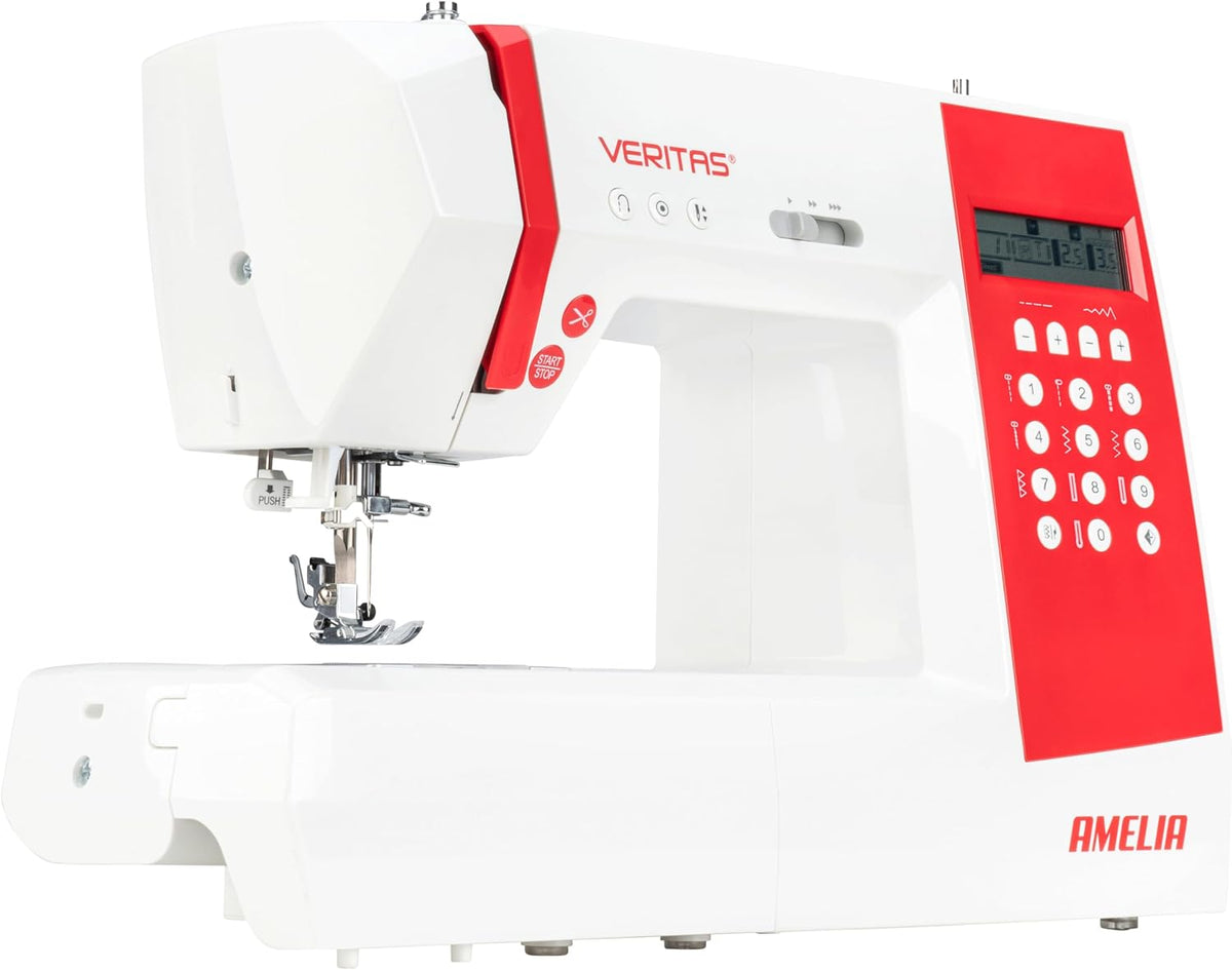 VERITAS Overlock-Nähmaschinen, Weiss, Nähmaschine Amelia I Computer-Nähmaschine I 90 Programme