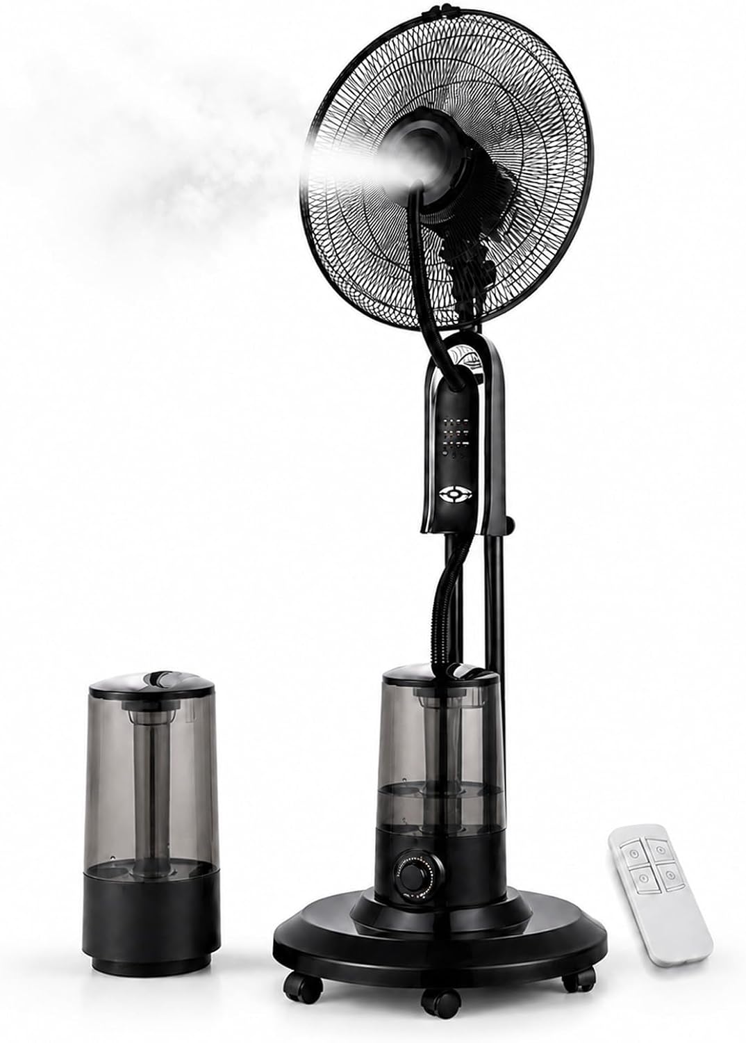 Baannaww Standventilatoren, Weiss, Nebelventilator mit 3.2-Liter-Tank, Fernbedienung, 85° Oszillation