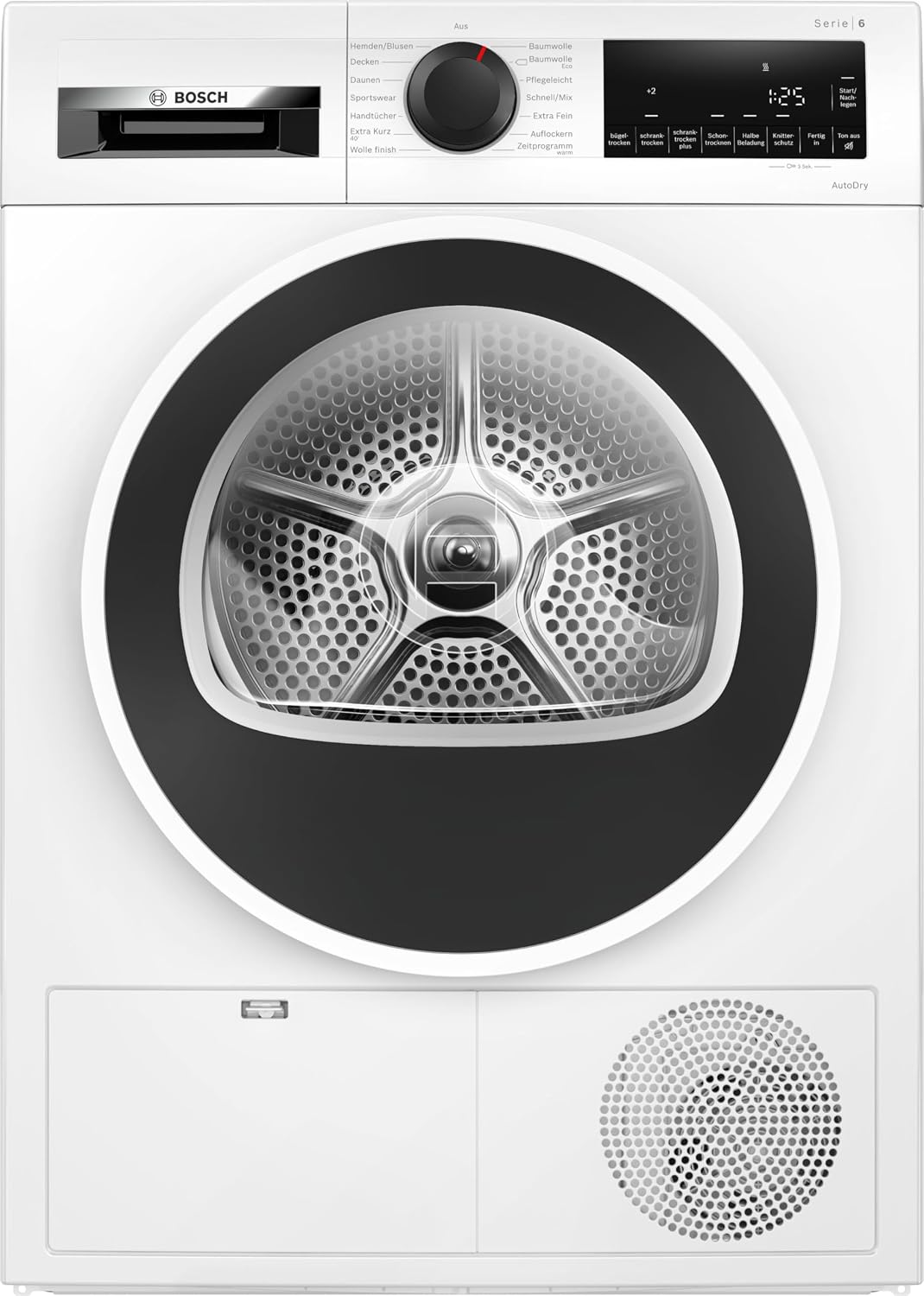 Bosch Wärmepumpentrockner, 9 kg, Weiss, für Wäsche, Serie 6, 259 kWh/Jahr, Auto Dry, Anti Vibration-Design, Sensitive Drying-System