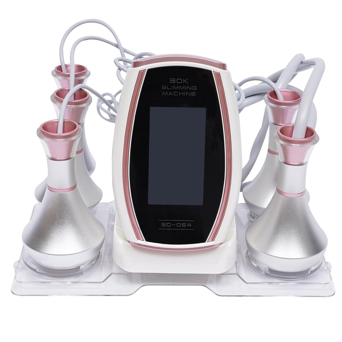 QTREIDG Hautpflege, Schwarz, 80K Radiofrequenz Gerät Gesicht, 5-in-1 Anti-Cellulite Massagegerät mit Vakuum-Funktion