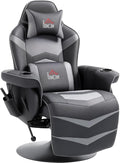 HOMCOM Relaxsessel, Grau, Elektrisch Massagesessel mit Liegefunktion, Fernsehsessel, Massage, 360° Drehbarer TV Sessel mit Fernbedienung