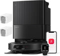 roborock Saugroboter, Schwarz, QV 35A Set mit Wischfunktion mit 8.000 Pa Saugkraft