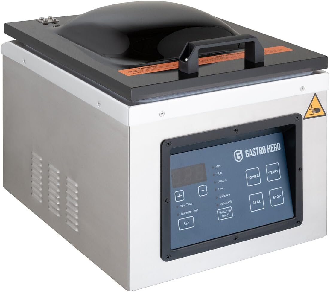 GastroHero Gefrierschrank, 77 L, Silber, Kammer-Vakuumiergerät, /Minute, Edelstahl KVM077DP