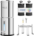 Purewell Wasserfilter, 8,5 L, Schwarz, Schwerkraft- mit Aktivkohle